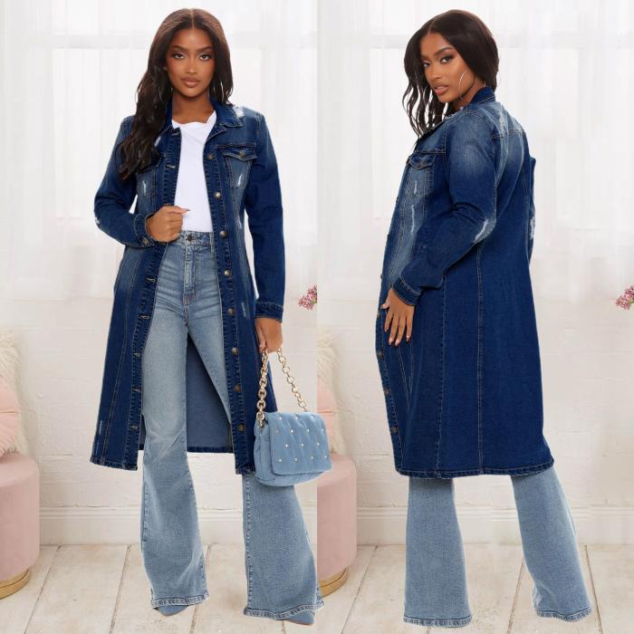 Pcperry L/S Denim Dress-Vi  | Robes  Femme Femme Femme